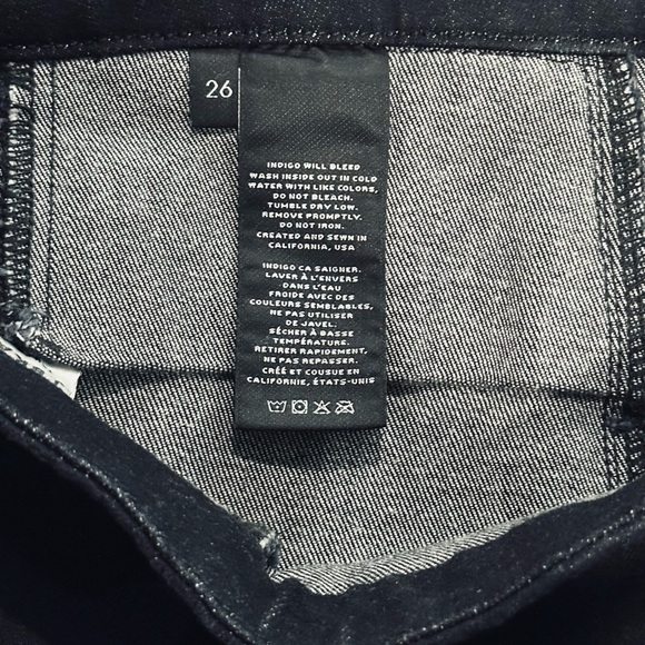 👖🏢 J BRAND Tailored Flare Jeans | Black Raw Hem | Mid-Rise Women’s 26‎ - Picture 4 of 4